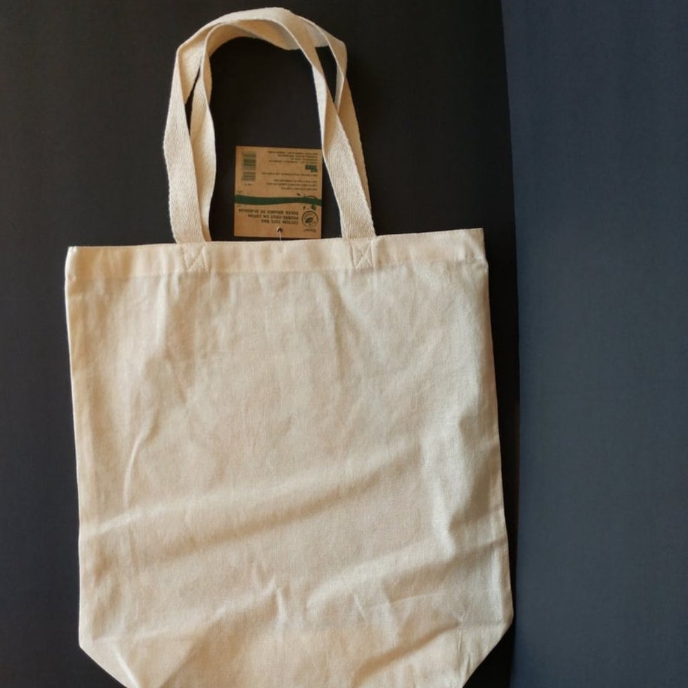 Handmade Reusable Tote Bag with Hand Drawn Green Sunflowers with Red Leaves NWT - Picture 12 of 16